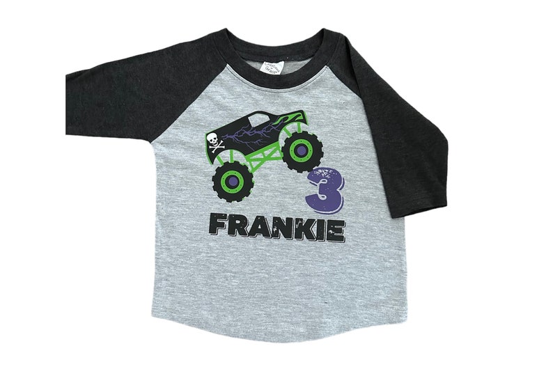 Custom Birthday Monster Truck T-Shirt for Boys