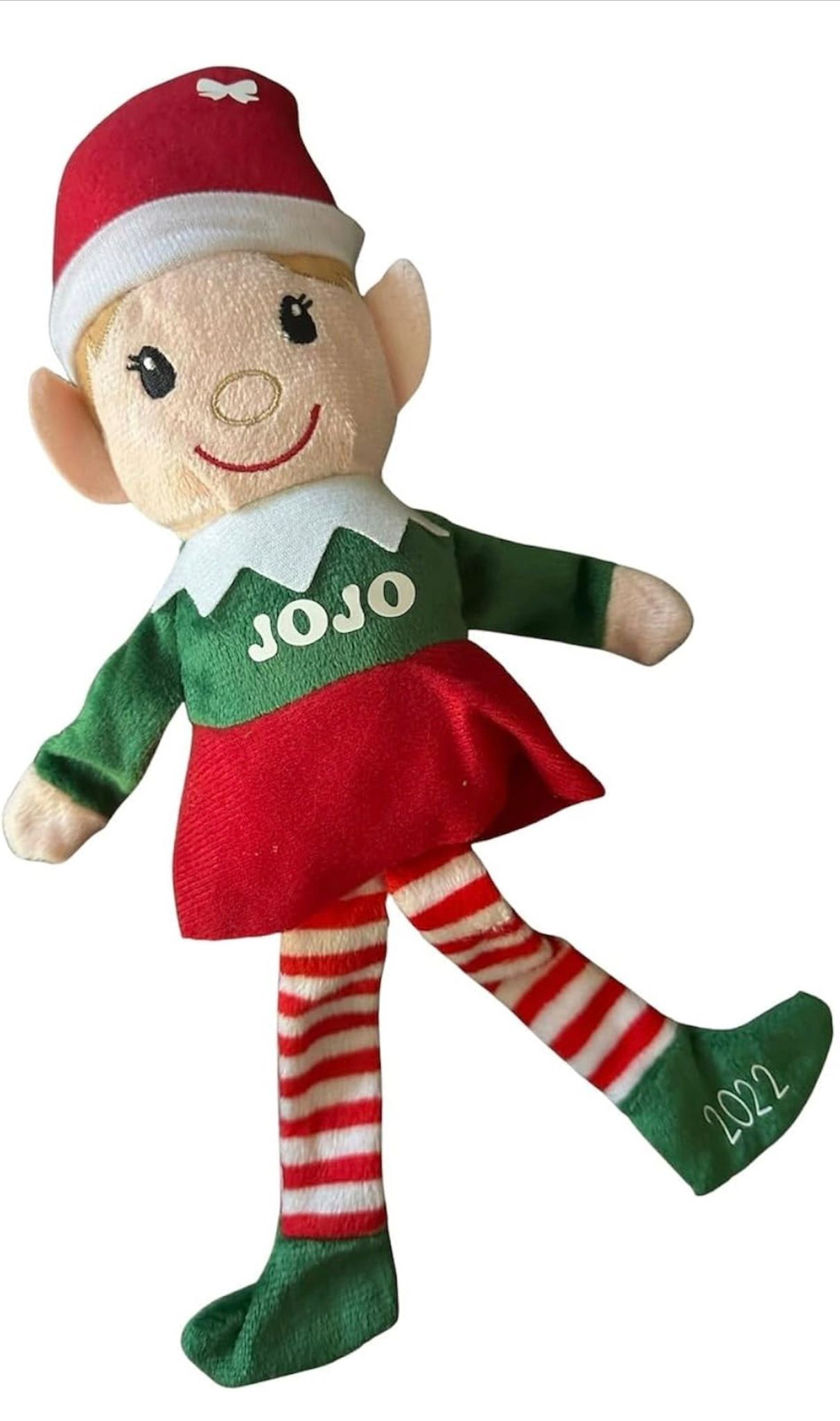 Personalized Christmas Elf Plush Doll - JOJO Girl Elf with Name and Year