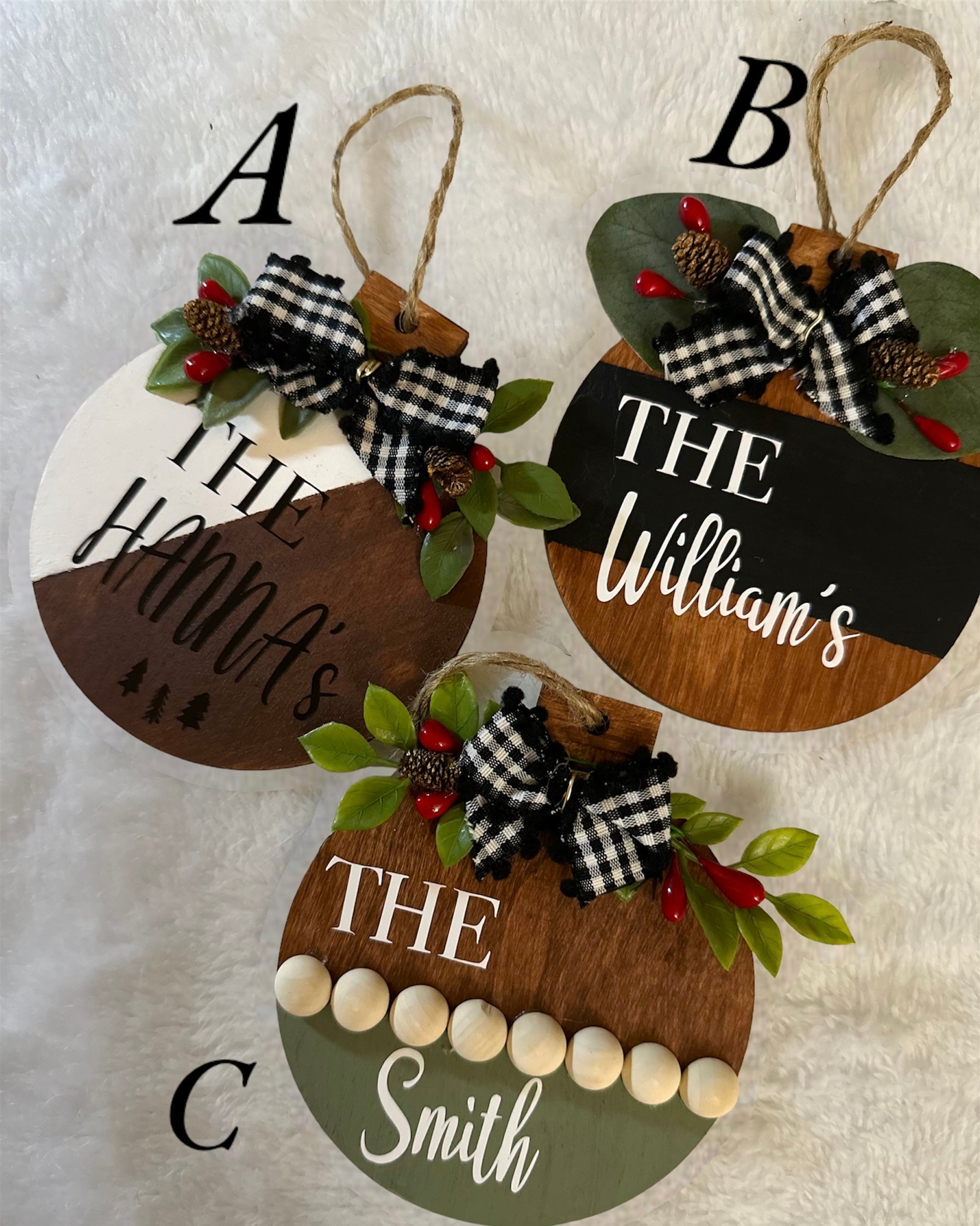 Personalized Wooden Christmas Ornament