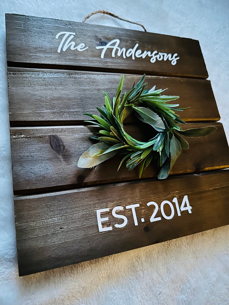 Personalized Family Name Wooden Sign