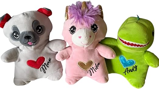 Personalized Plush Animal - Dinosaur Design with Custom Name
